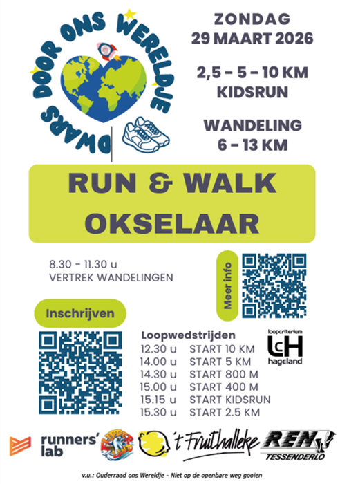 Affiche Dwars door Ons Wereldje - Run & Walk Okselaar