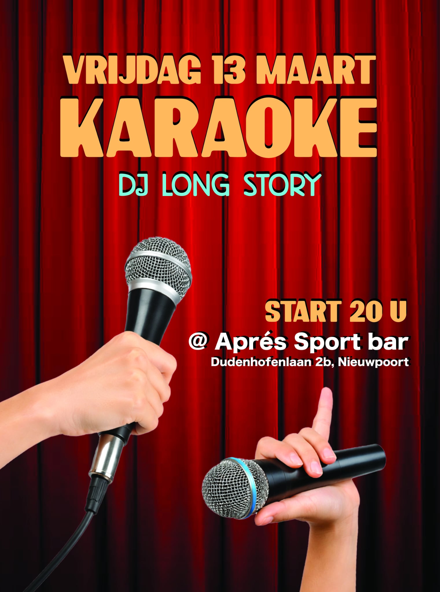 Zing je graag? Kom dan 13 maart naar de sport bar in Nieuwpoort voor een leuke karaoke avond.!