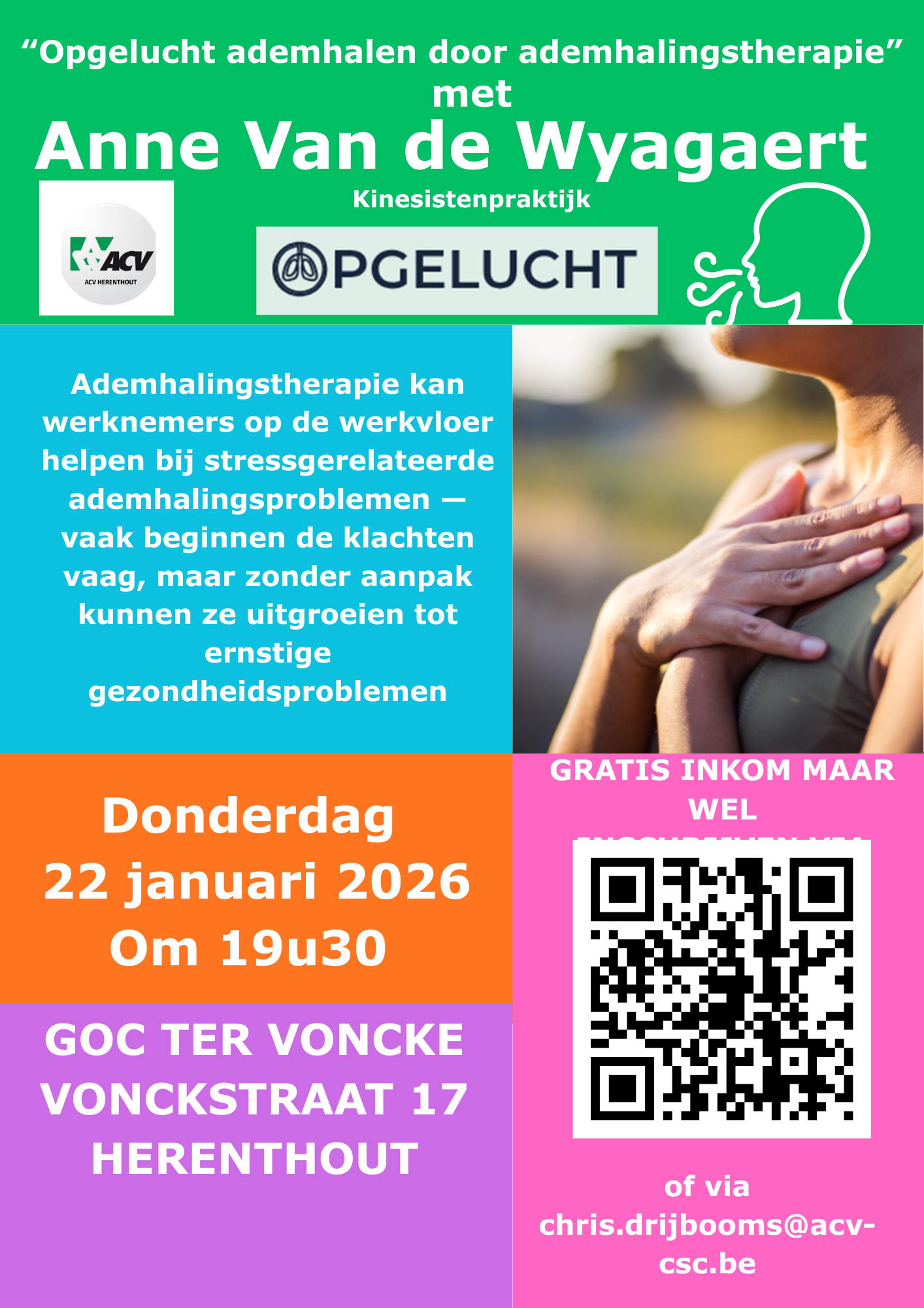 “Opgelucht ademhalen door ademhalingstherapie”