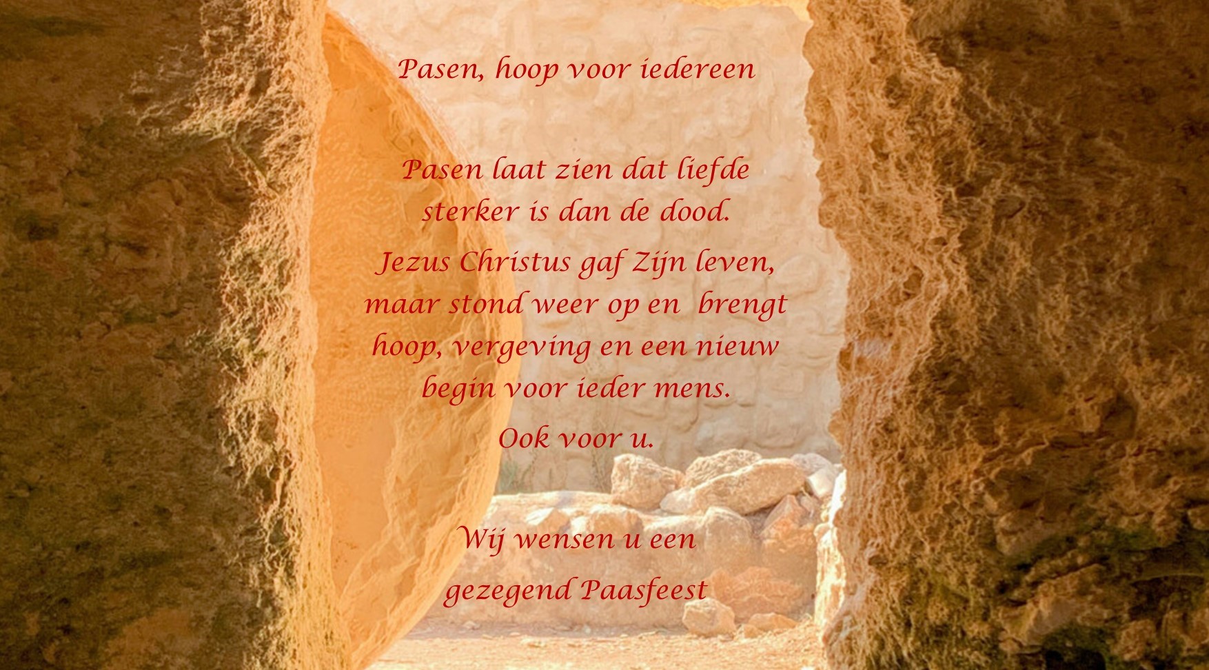 Pasen: Jezus is opgestaan uit de dood, Hij LEEFT