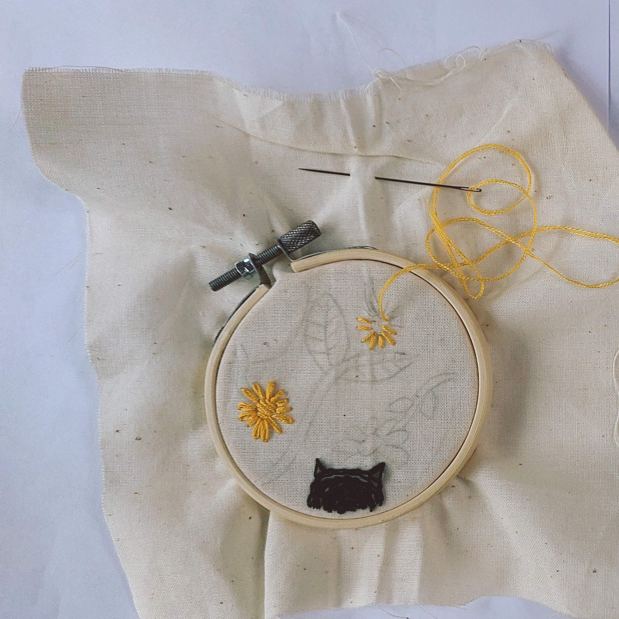 Geborduurde sierspeld