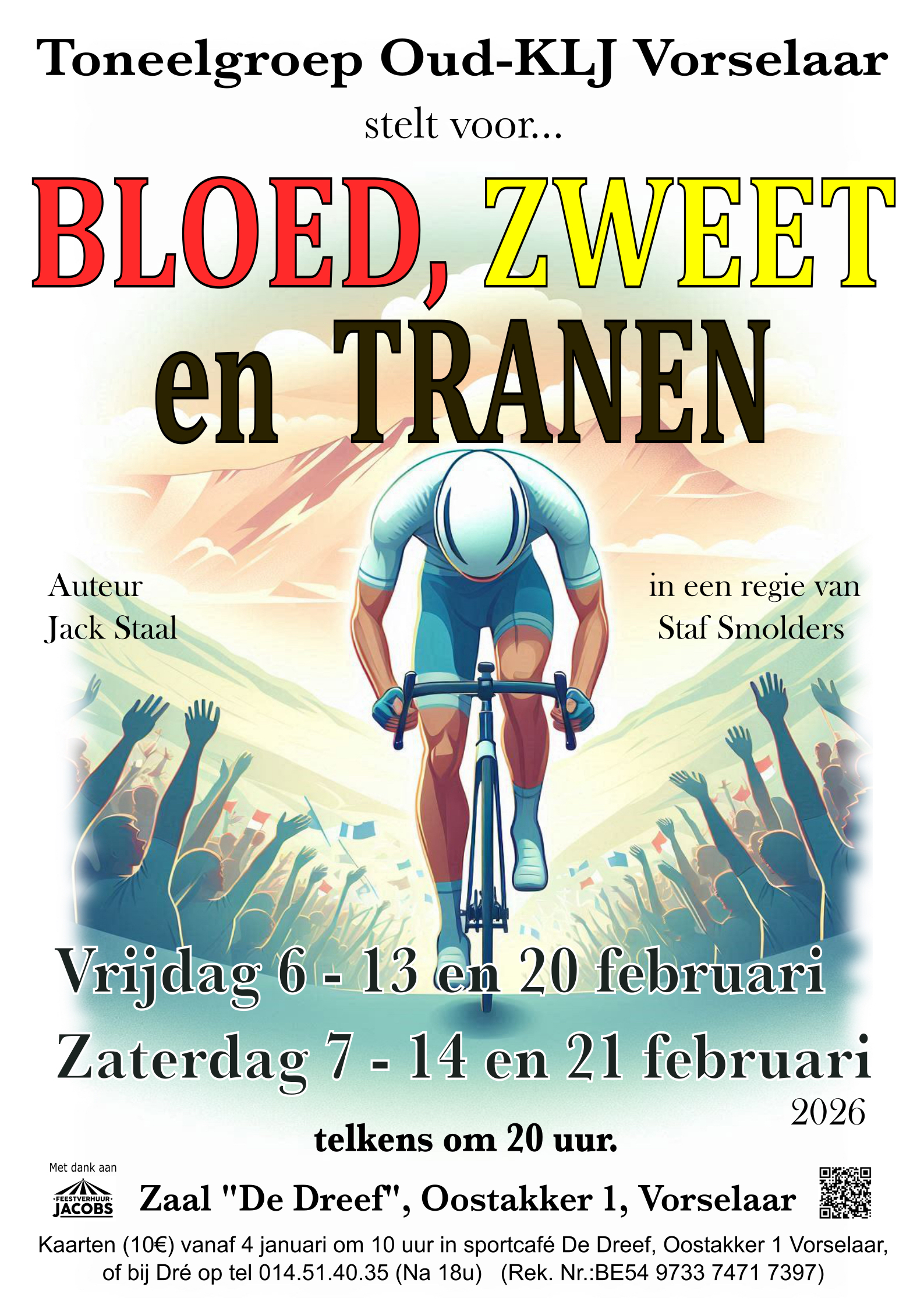 De affiche van onze toneelvoorstelling.