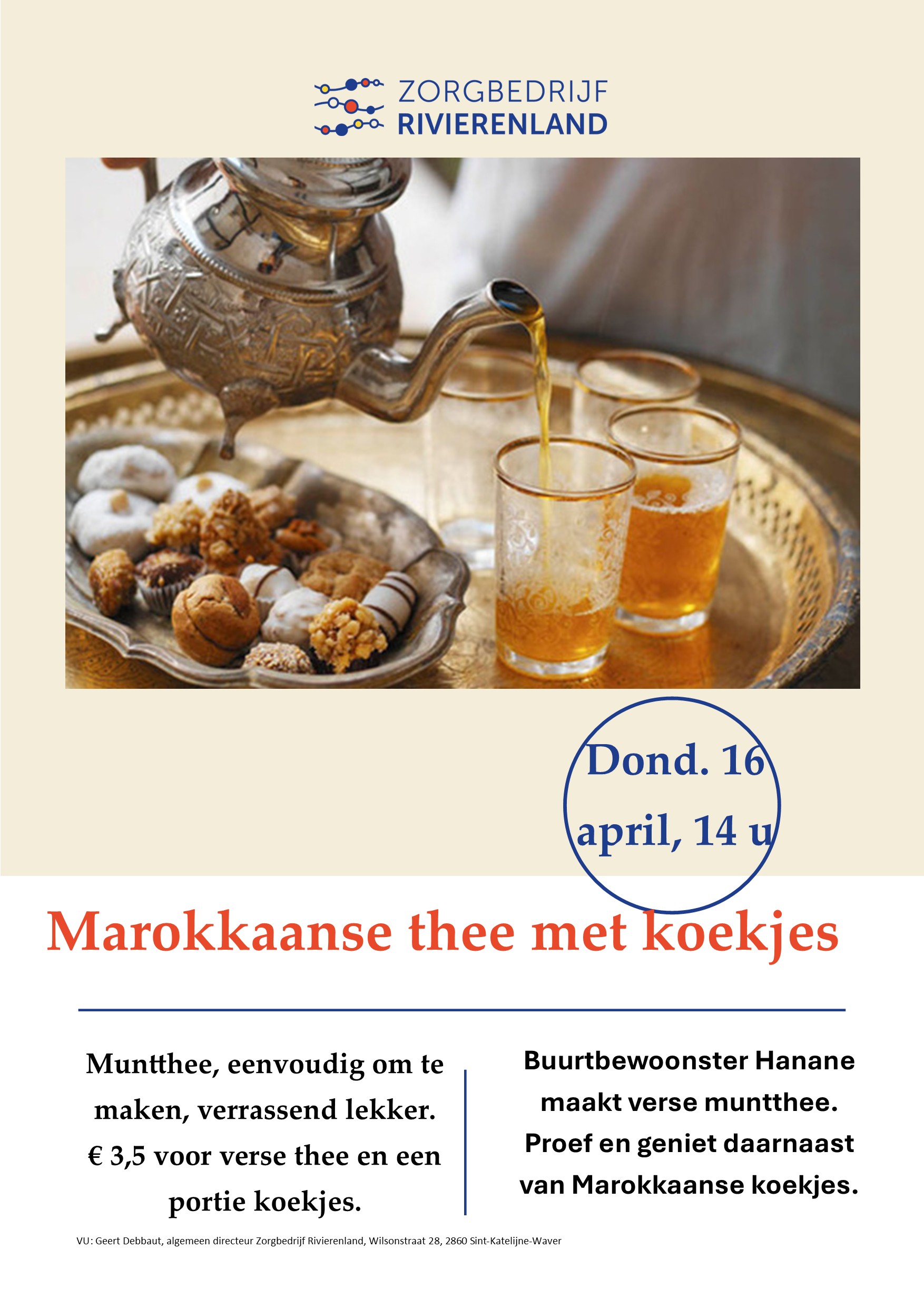 Marokkaanse thee met koekjes