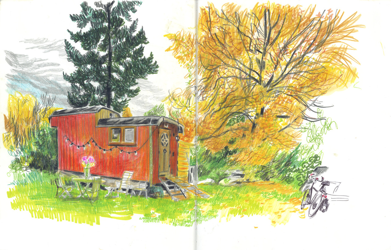 Halfweg tussen reizen en thuiskomen