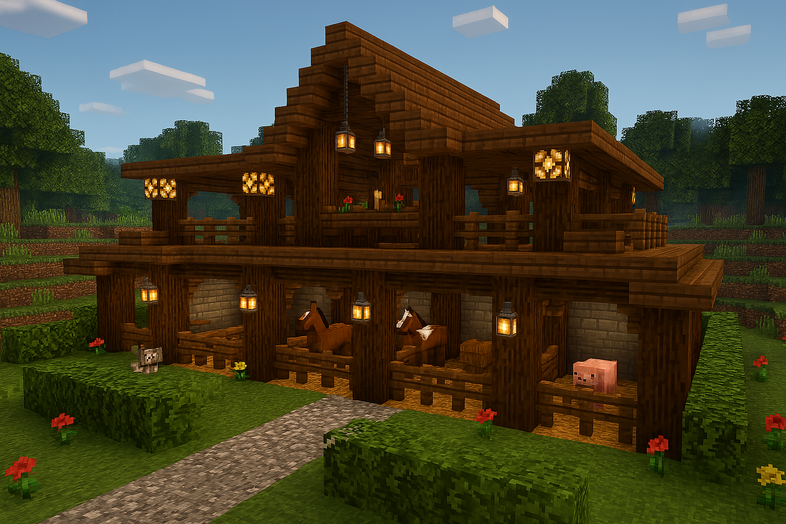 Dierenverblijf in Minecraft