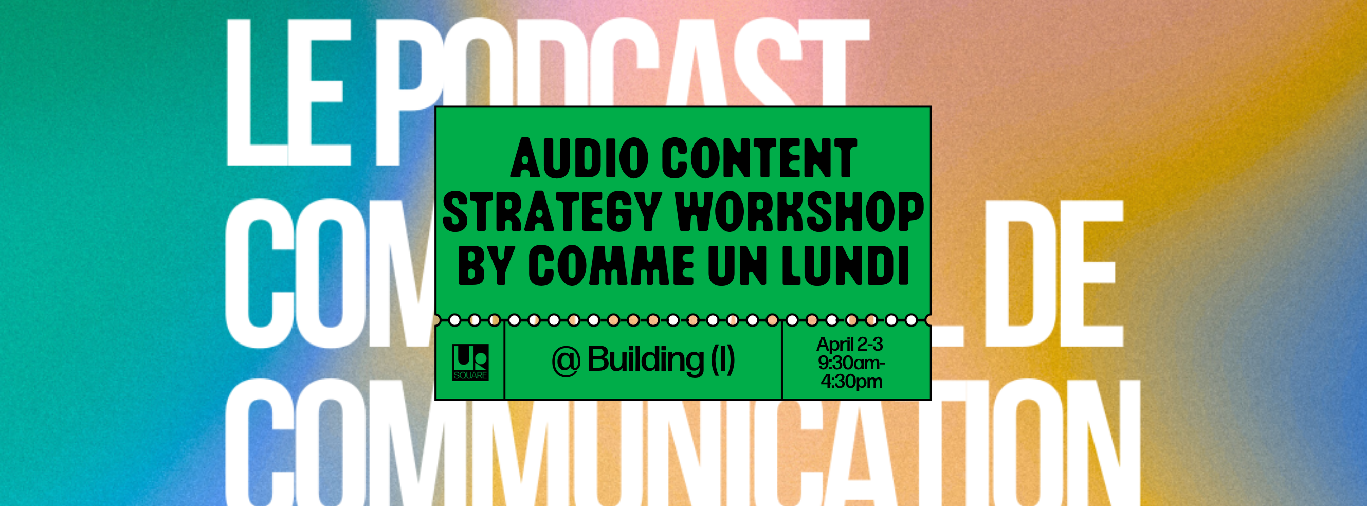Audio content strategy workshop