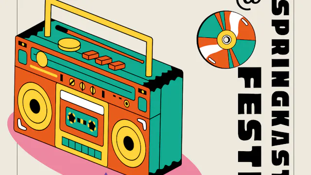 Reclame flyer Music @ springkastelen festival