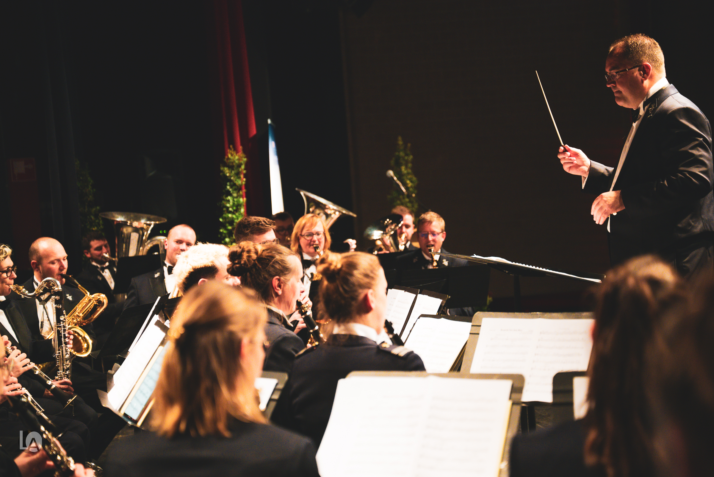 Concertfoto van de Koninklijke Muziekkapel van de Luchtmacht