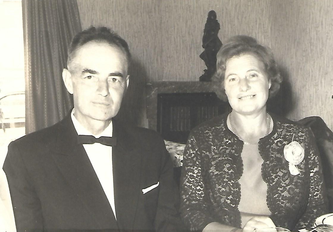 Foto van August Vermylen en Ghislaine Hiel in 1965