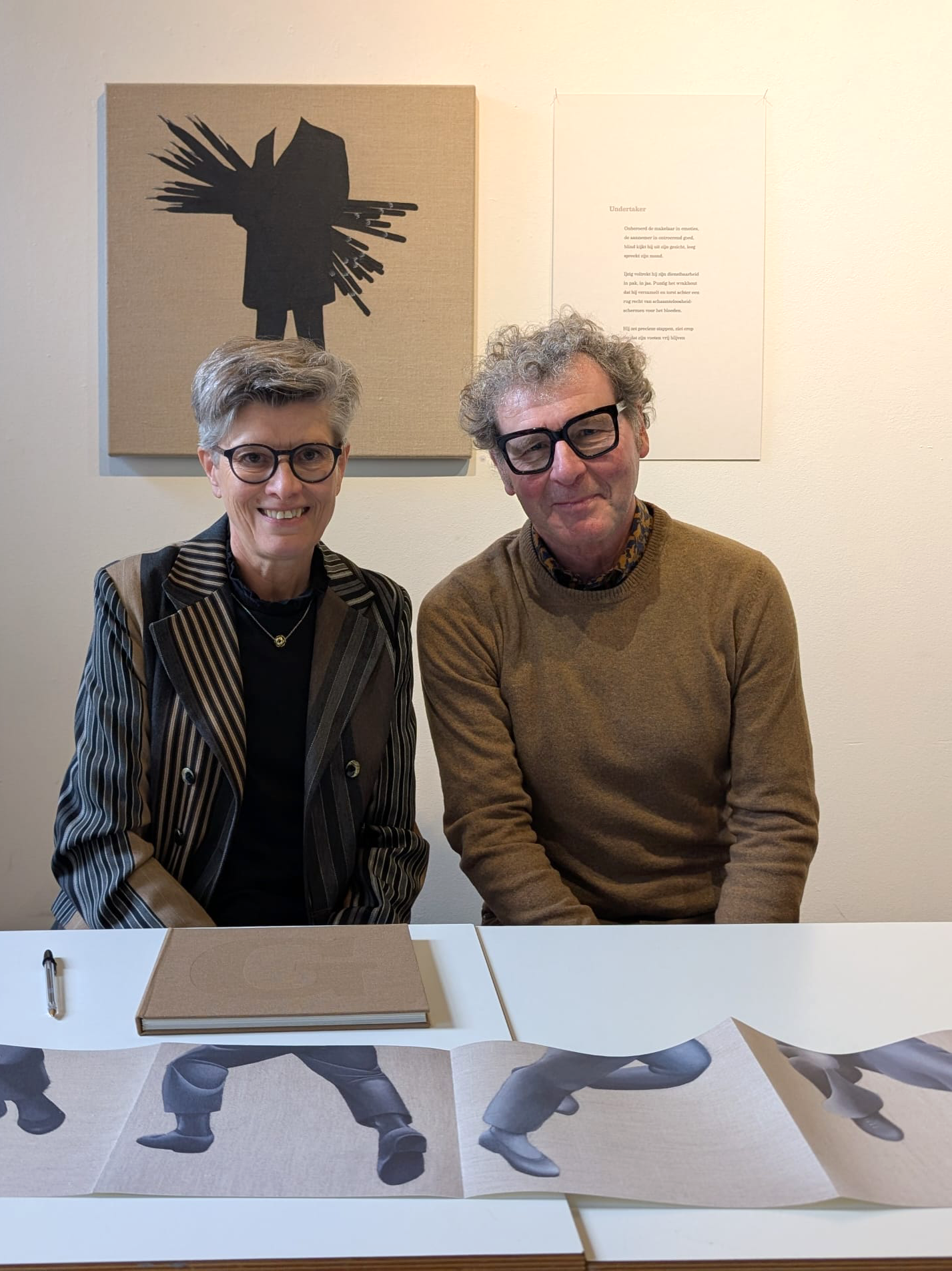 kunstschilder Franceline Pompe, dichter Herman Rohaert 