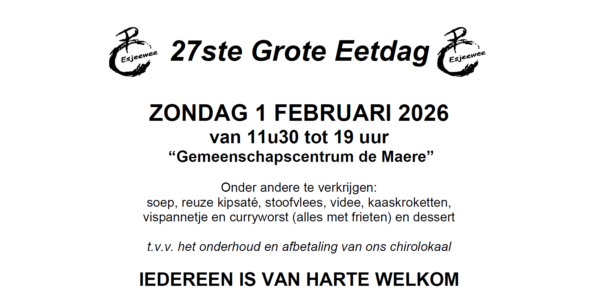 Chiro eSJeeWee - 27ste grote Eetdag