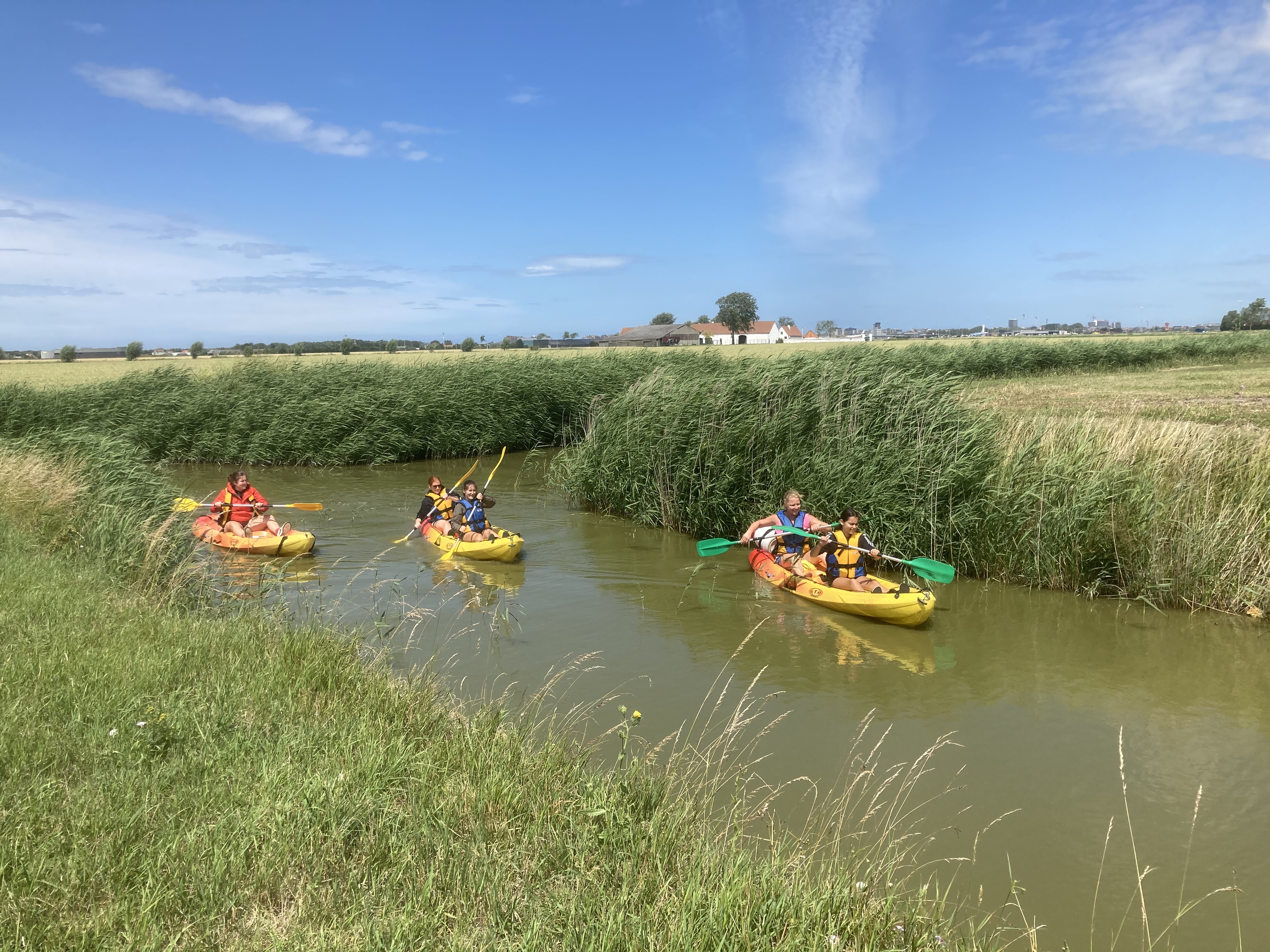 Kajak door de polders