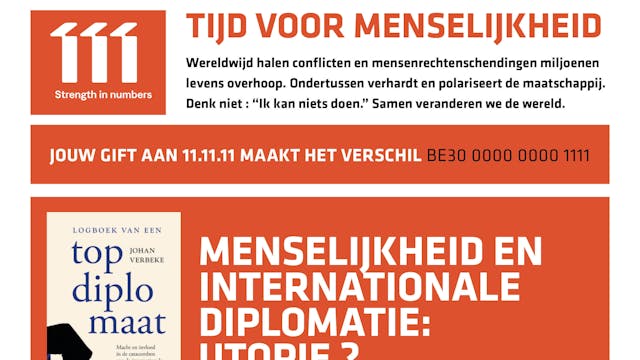 Menselijkheid en internationale diplomatie: utopie?