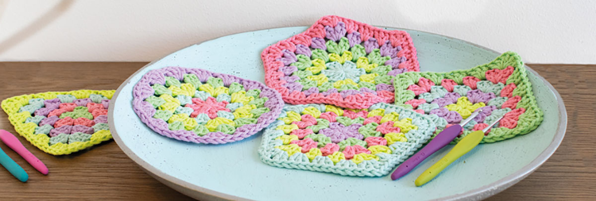 Granny square haken lente