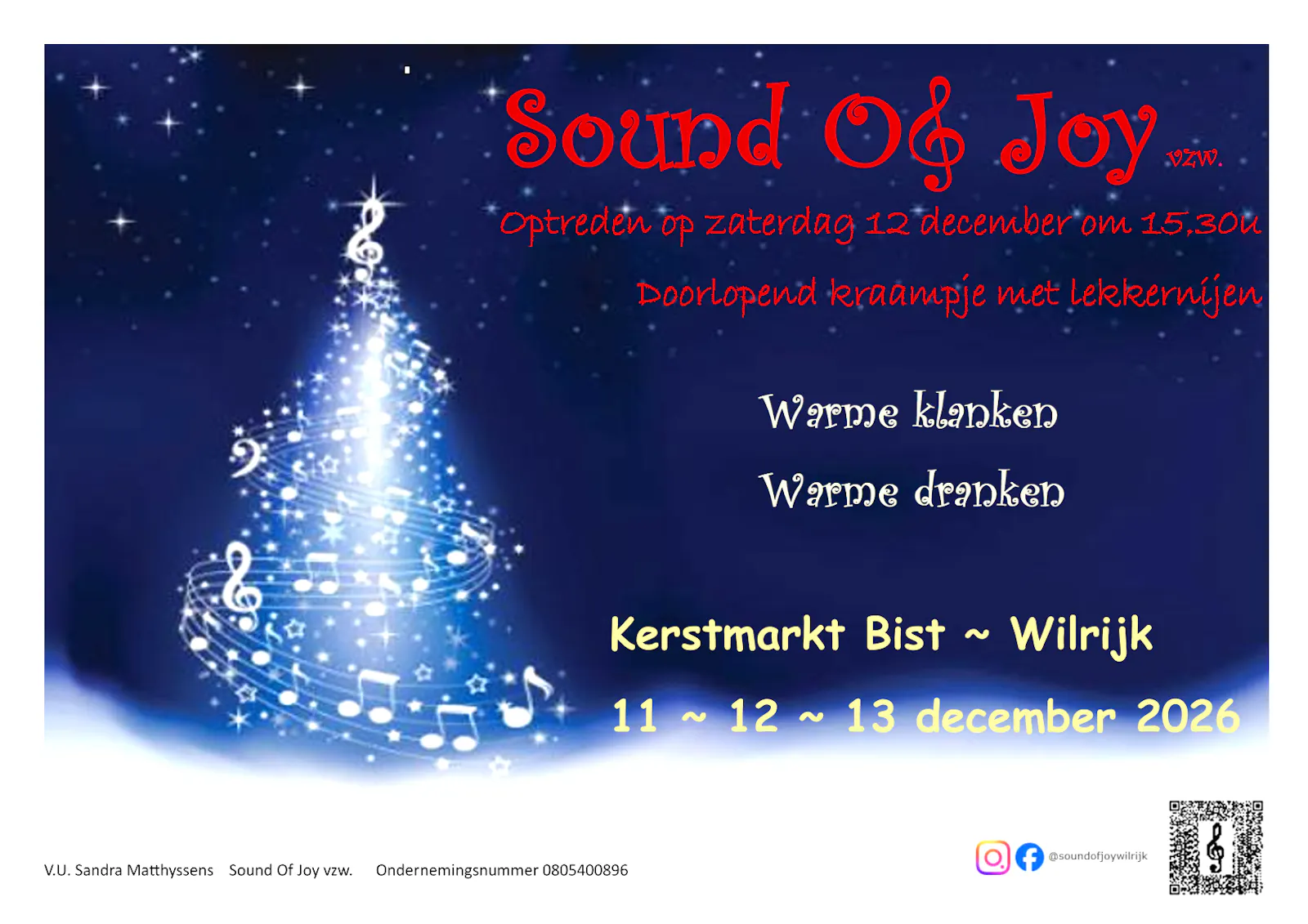 Kerstoptreden op de Wilrijkse kerstmarkt