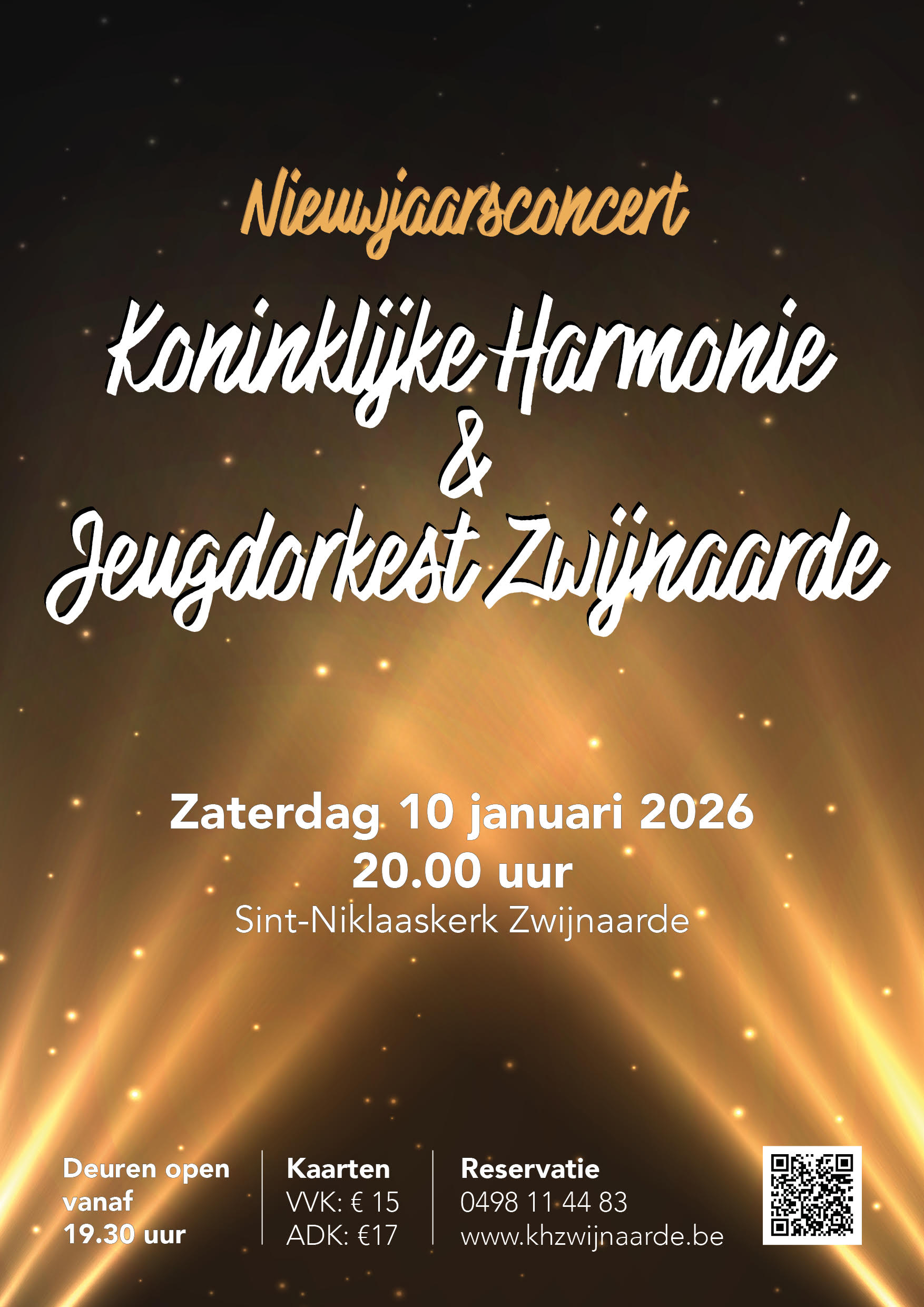 Nieuwjaarsconcert van de Koninklijke Harmonie Zwijnaarde met in de spotlights de Koninklijke Harmonie en het Jeugdorkest