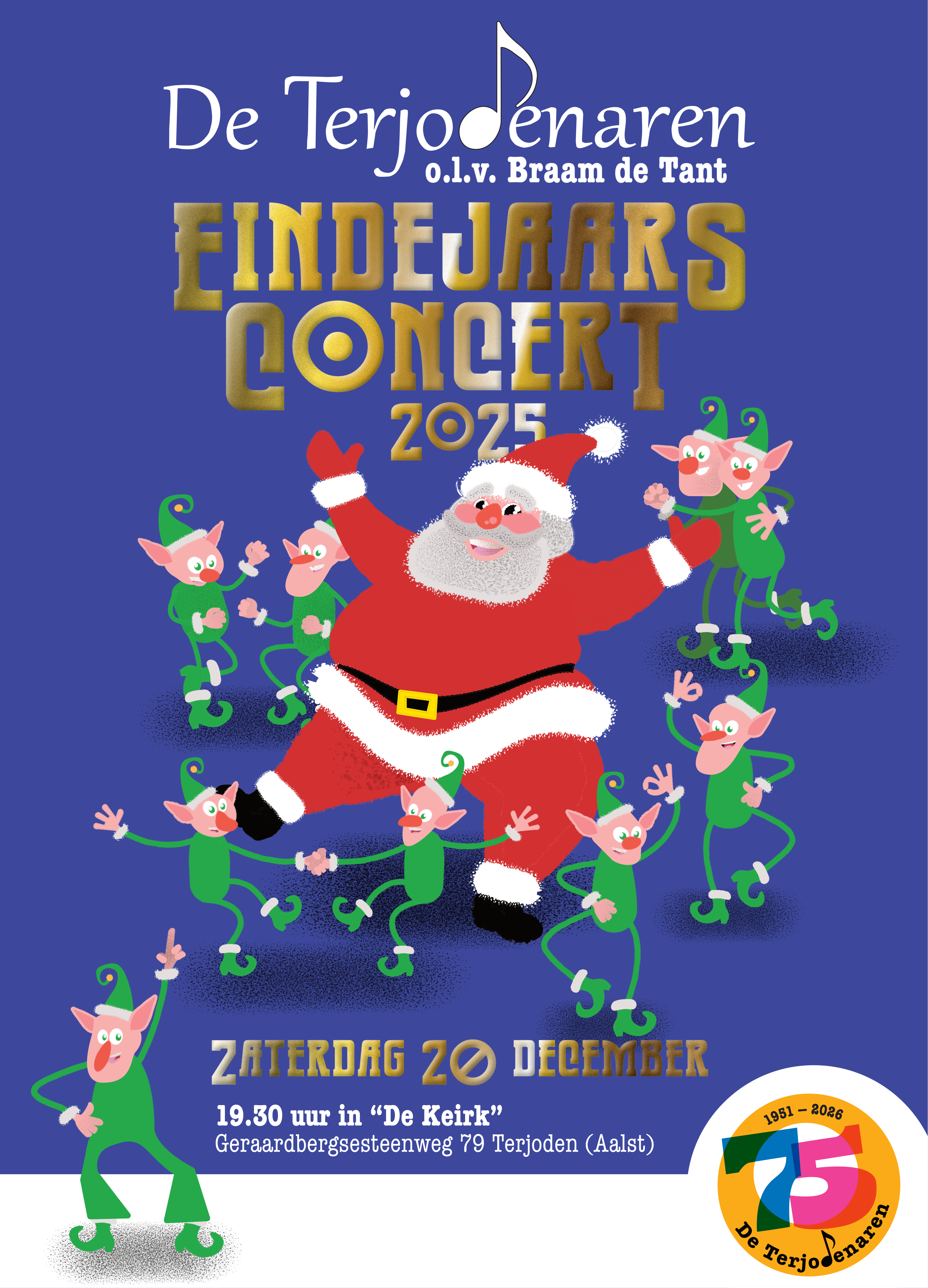 Affiche Eindejaarsconcert De Terjodenaren