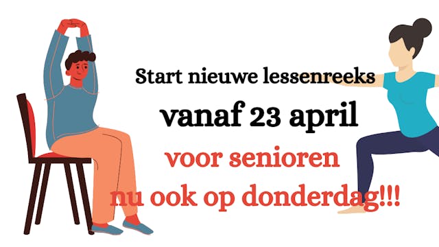 senioren yoga ook op donderdag vanaf 23 april
