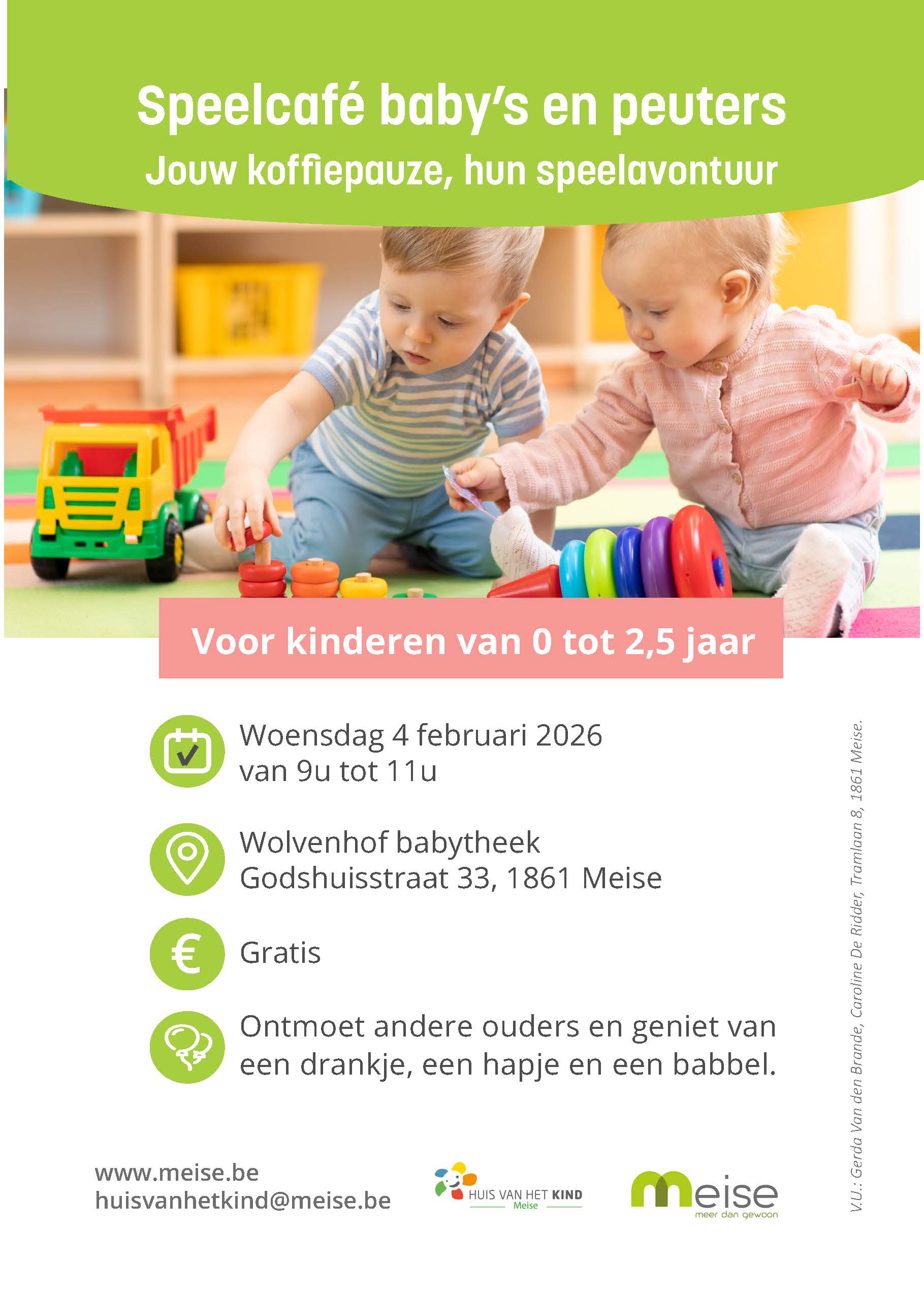 Speelcafé' baby's en peuters op 4 februari 2026