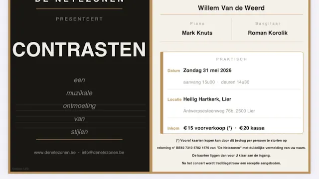 Flyer concert Contrasten