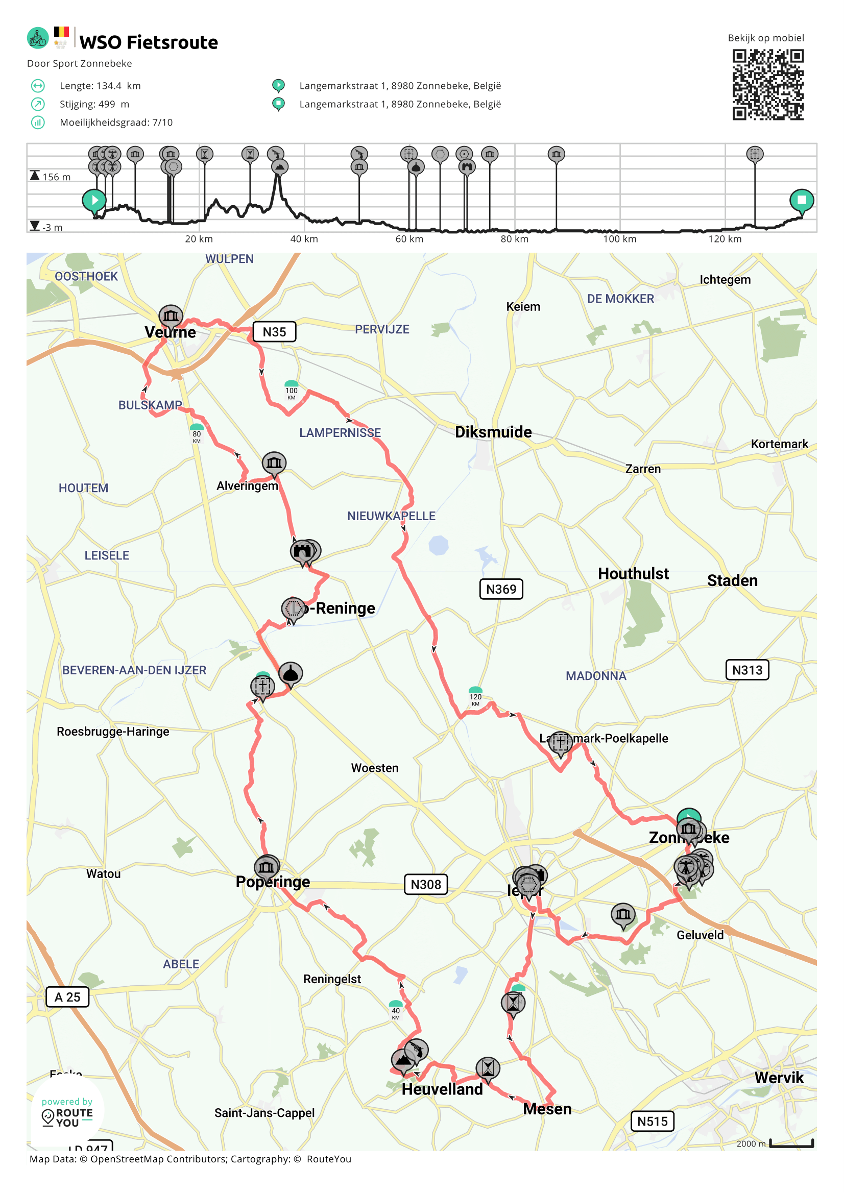 wso fietsroute 134 km