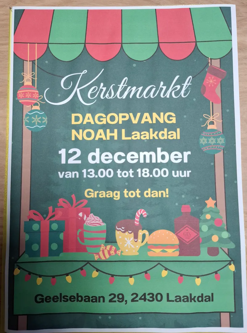 Gezellige kerstmarkt tvv dagopvang NOAH Laakdal