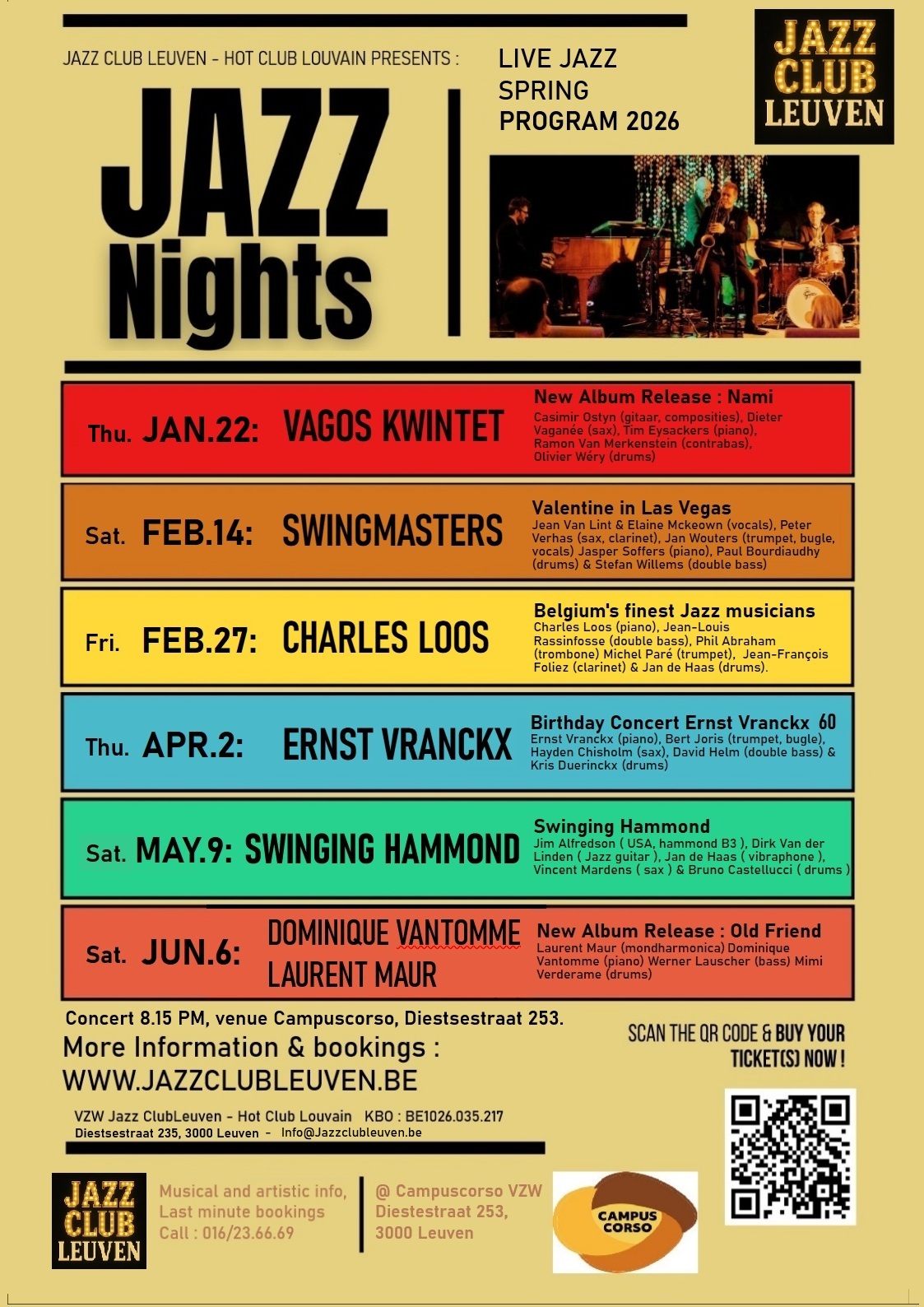 2026 JCL programma voorjaar 2026