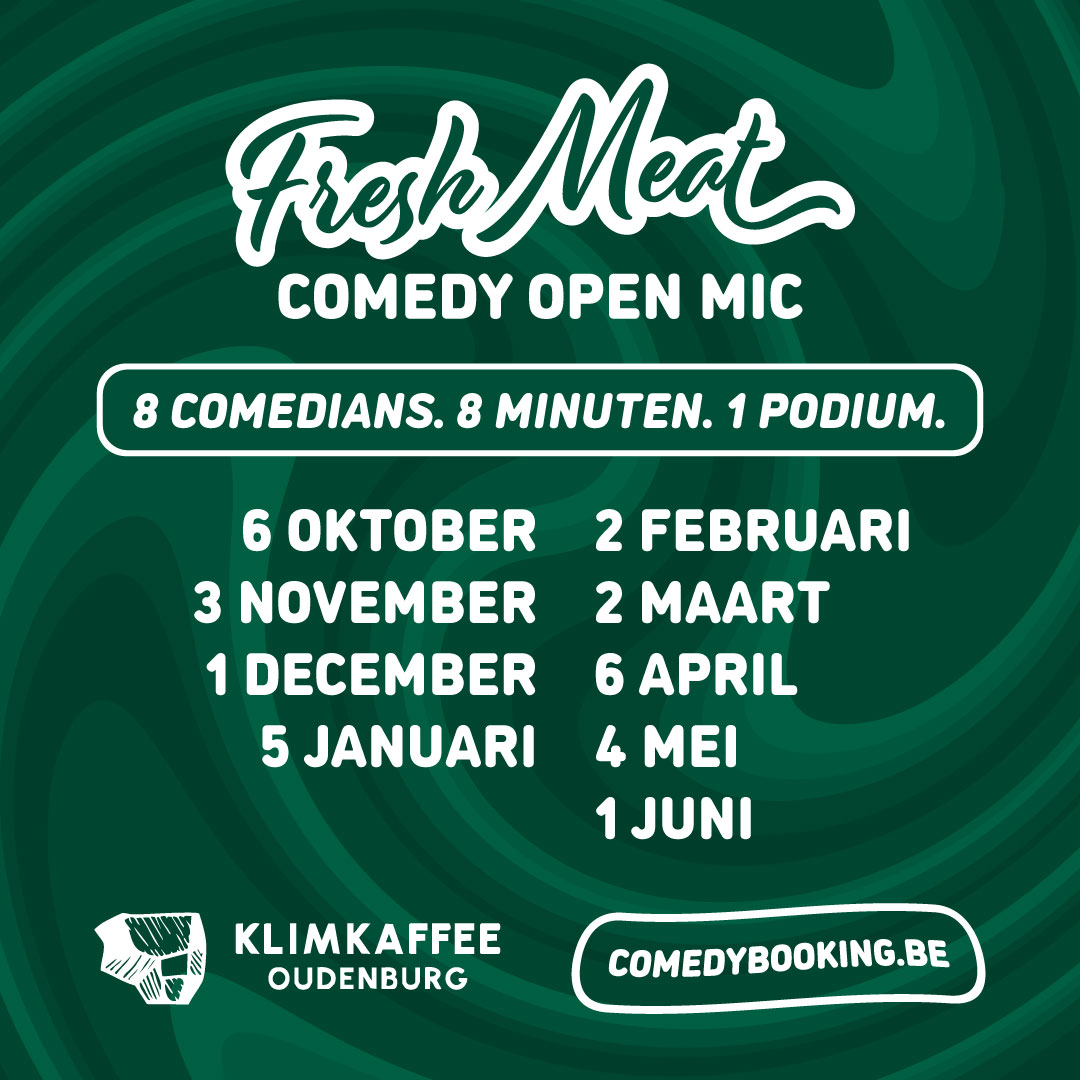 Fresh Meat Comedy Open Mic bij KlimKaffee in Oudenburg