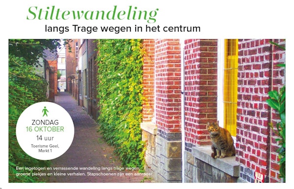 Op stap met de gids: Stiltewandeling langs Trage Wegen in het centrum