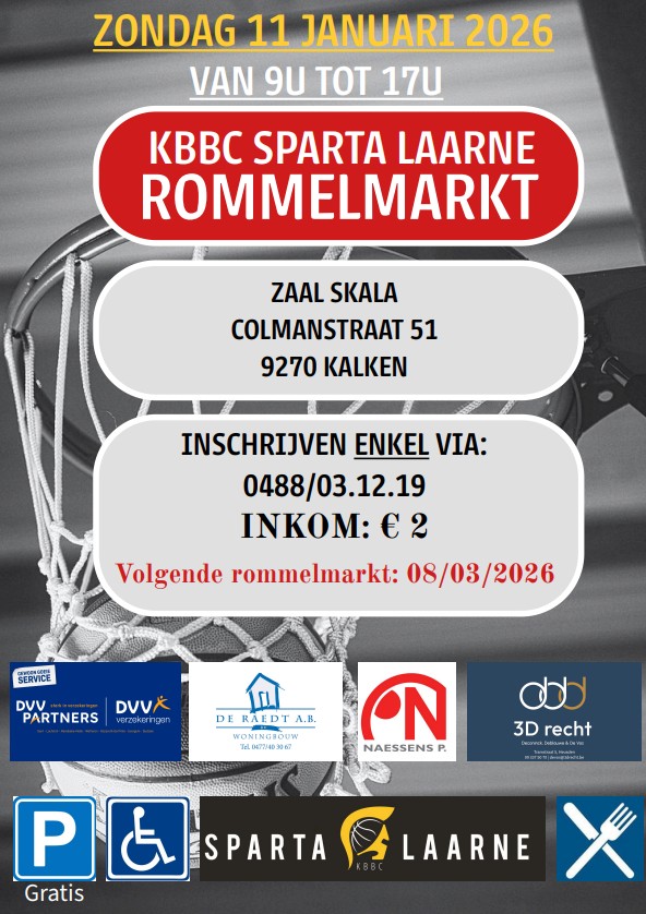 Rommelmarkt KBBC Sparta Laarne