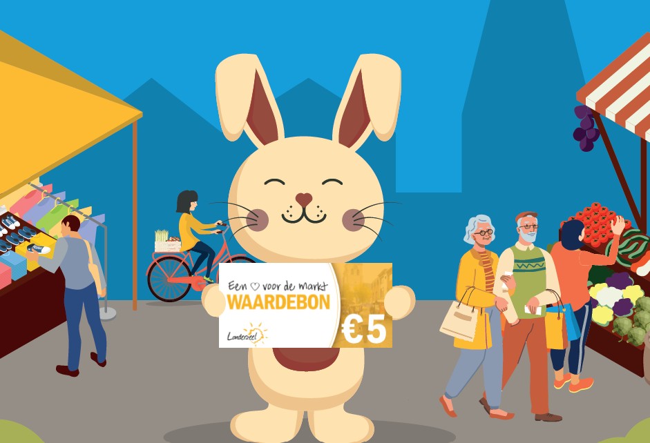 paashaas op de markt