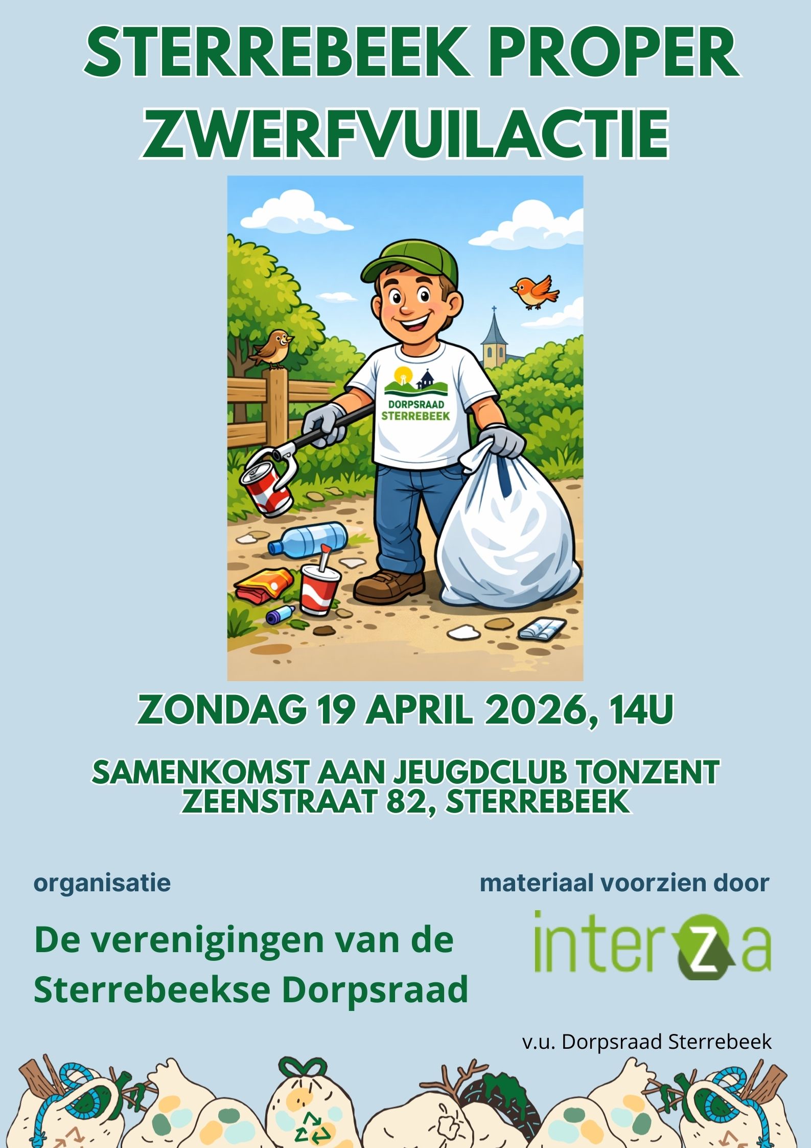 Sterrebeek 't is proper - zwerfvuil-opruimactie 19 april 2026