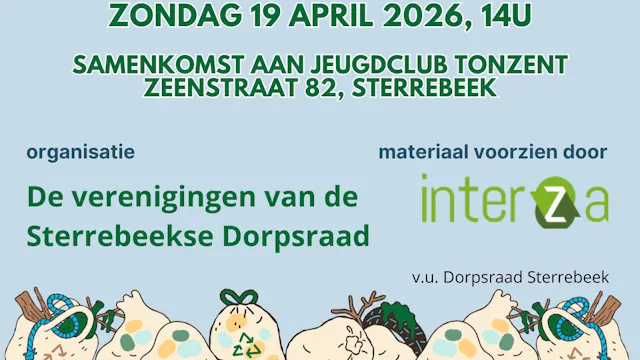 Sterrebeek 't is proper - zwerfvuil-opruimactie 19 april 2026