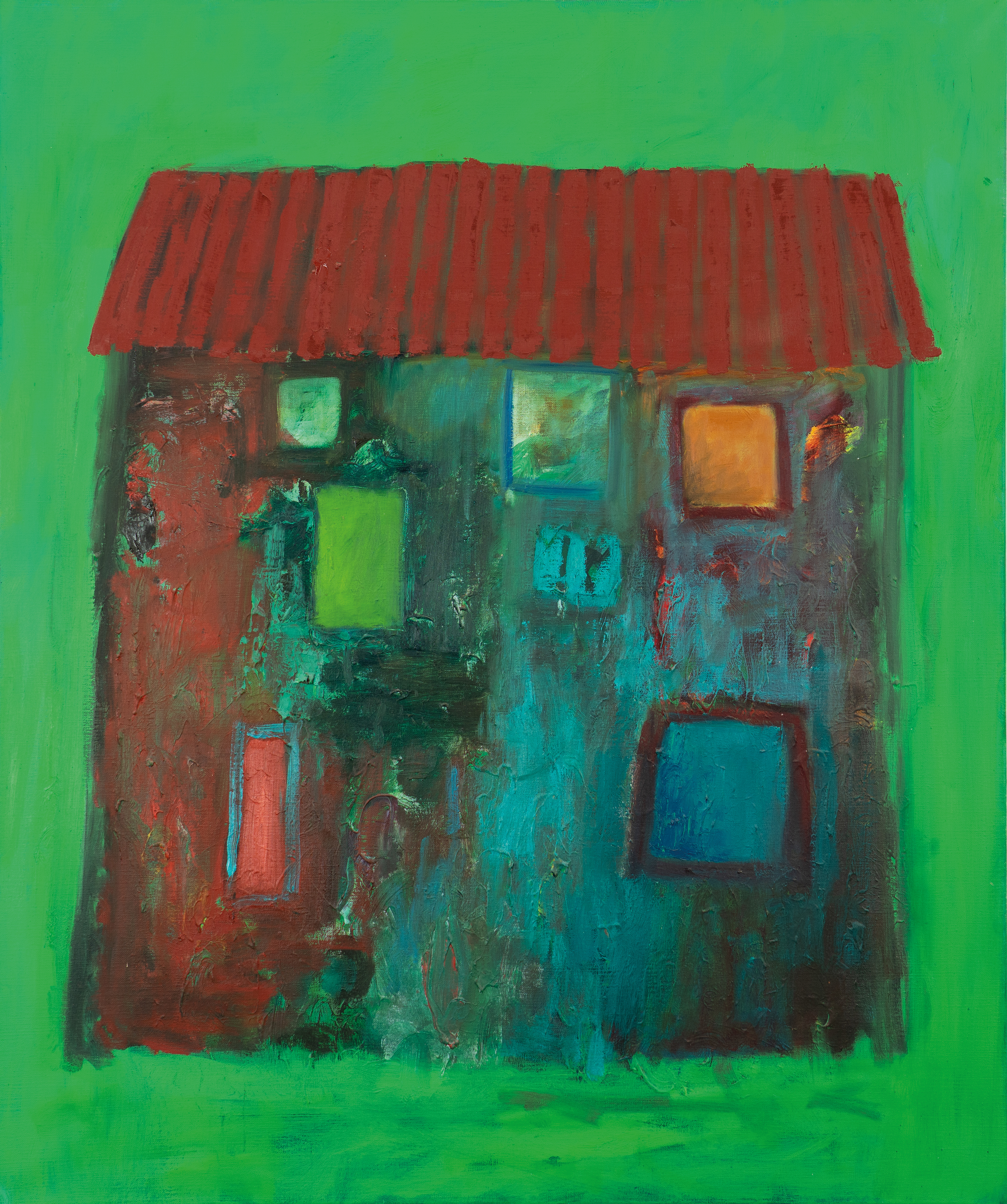 acht zaligheden_acryl en olie op canvas 