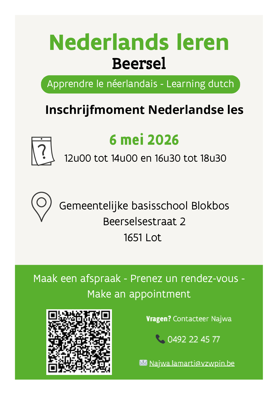 Flyer 6 mei 1ste pagina