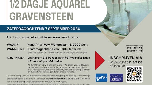 Affiche Aquarel Gravensteen