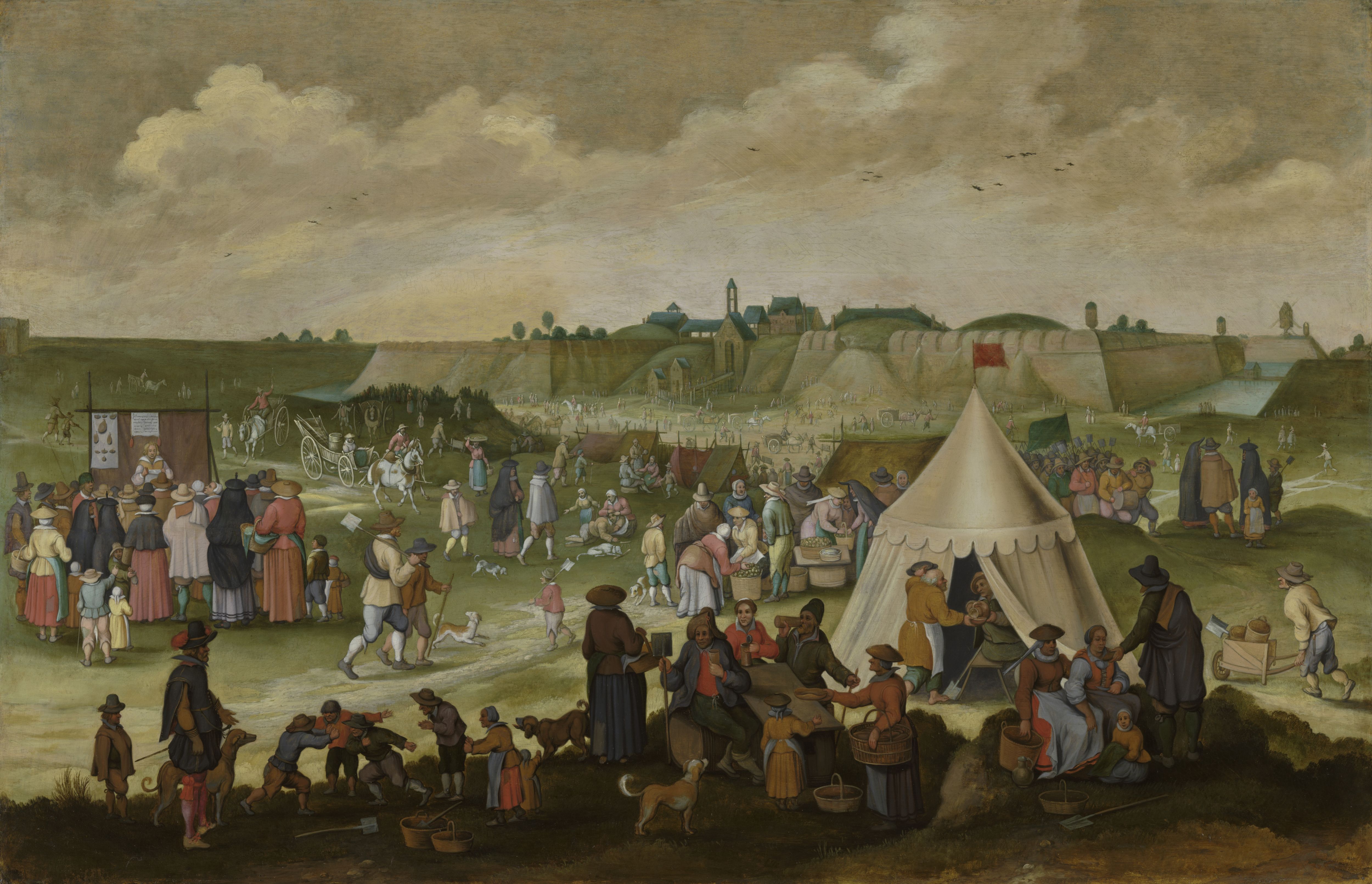 Anonieme Meester, Zuid-Nederlands, Antwerpen, 1ste kwart 17de eeuw, De afbraak van de Antwerpse citadel in 1577, inv.nr. 670