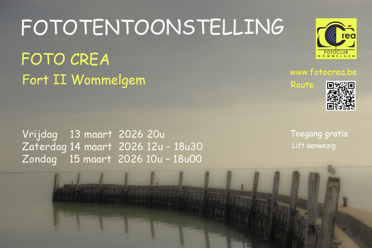 uitnodiging fototentoonstelling fotoclub Crea