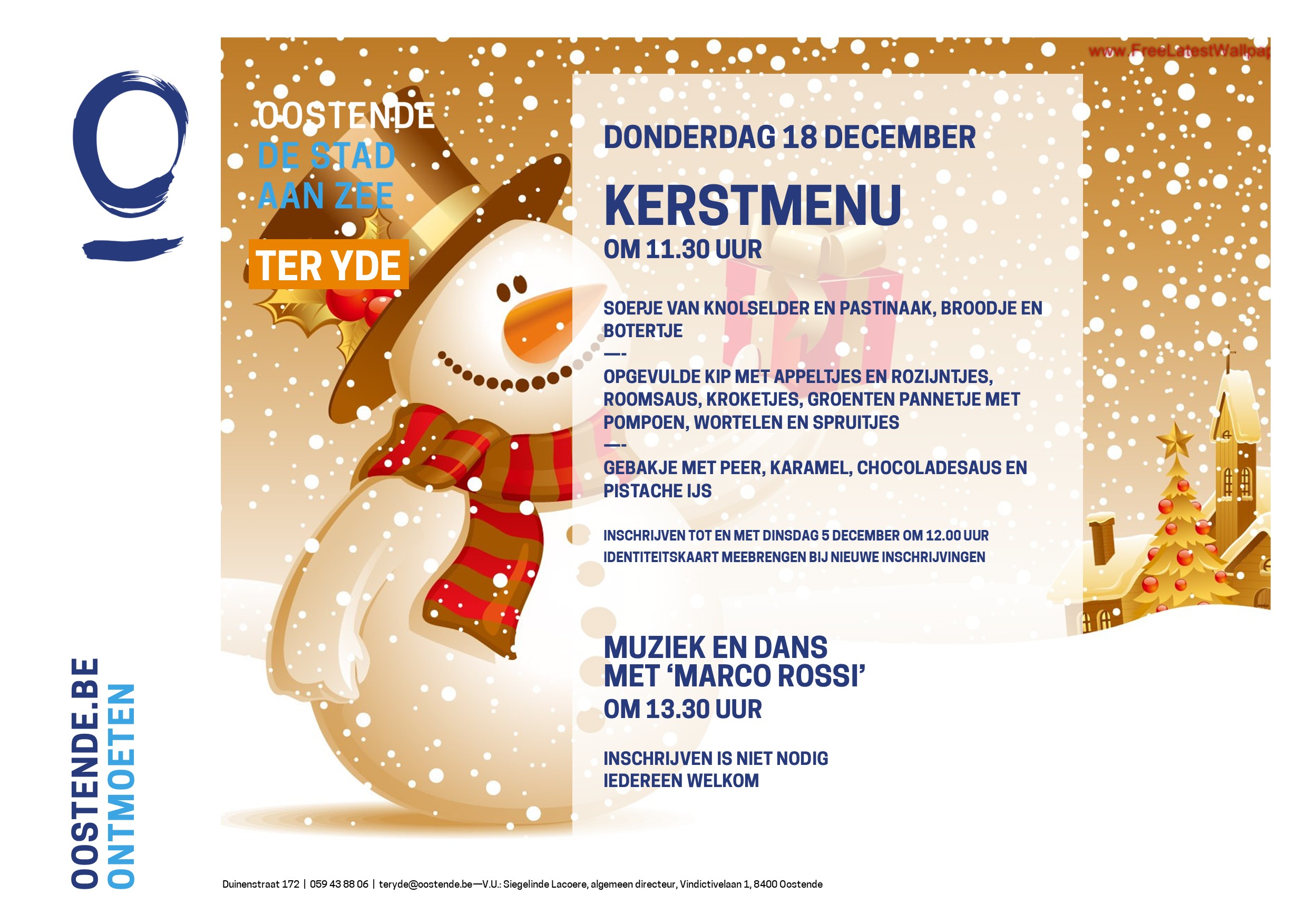 Kerstmaaltijd met muziek en dans