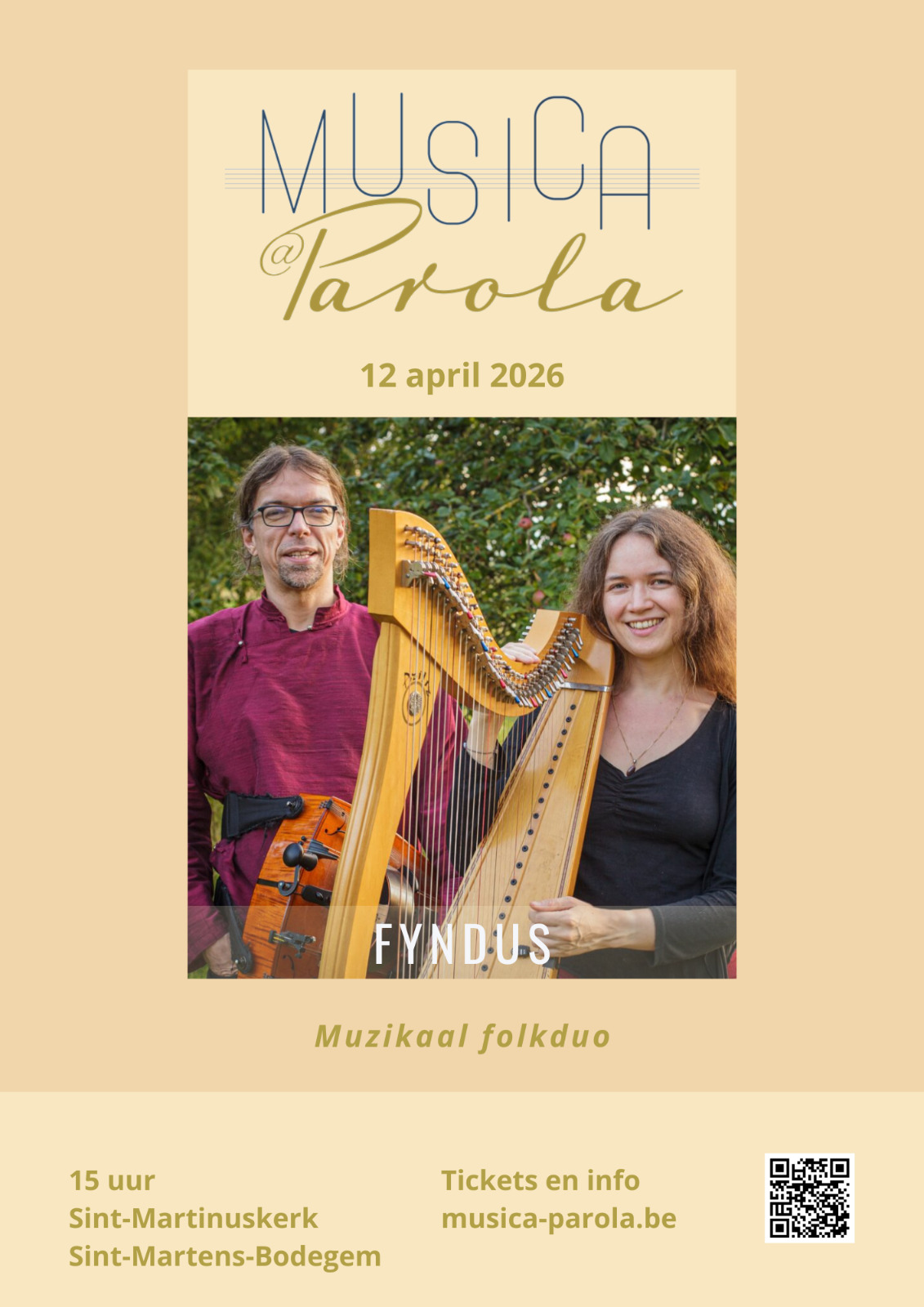 Folkduo Harp en Draailier - Thomas Hoste & Emma Coopman