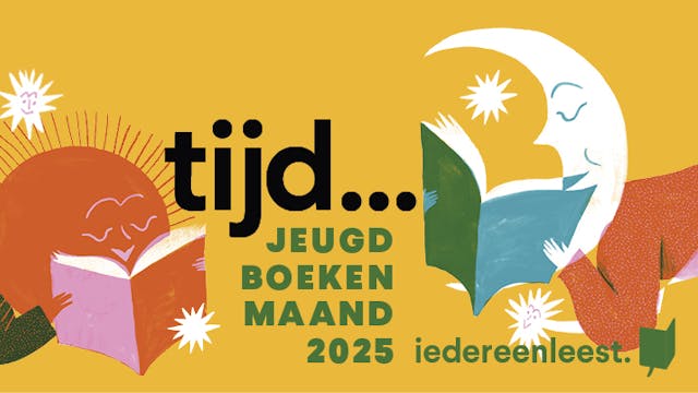 Jeugdboekenmaand: logo "tijd"