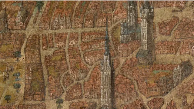 Uitsnede van het panoramisch gezicht op Gent (1534)