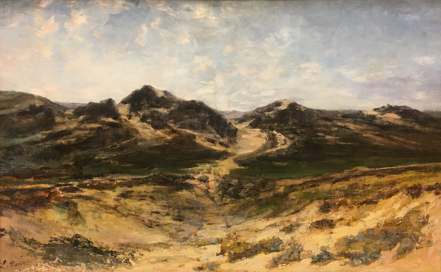 'Route des pêcheurs à Coxyde' van Louise Héger