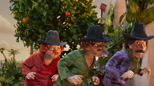 Drie rovers en een leeuw