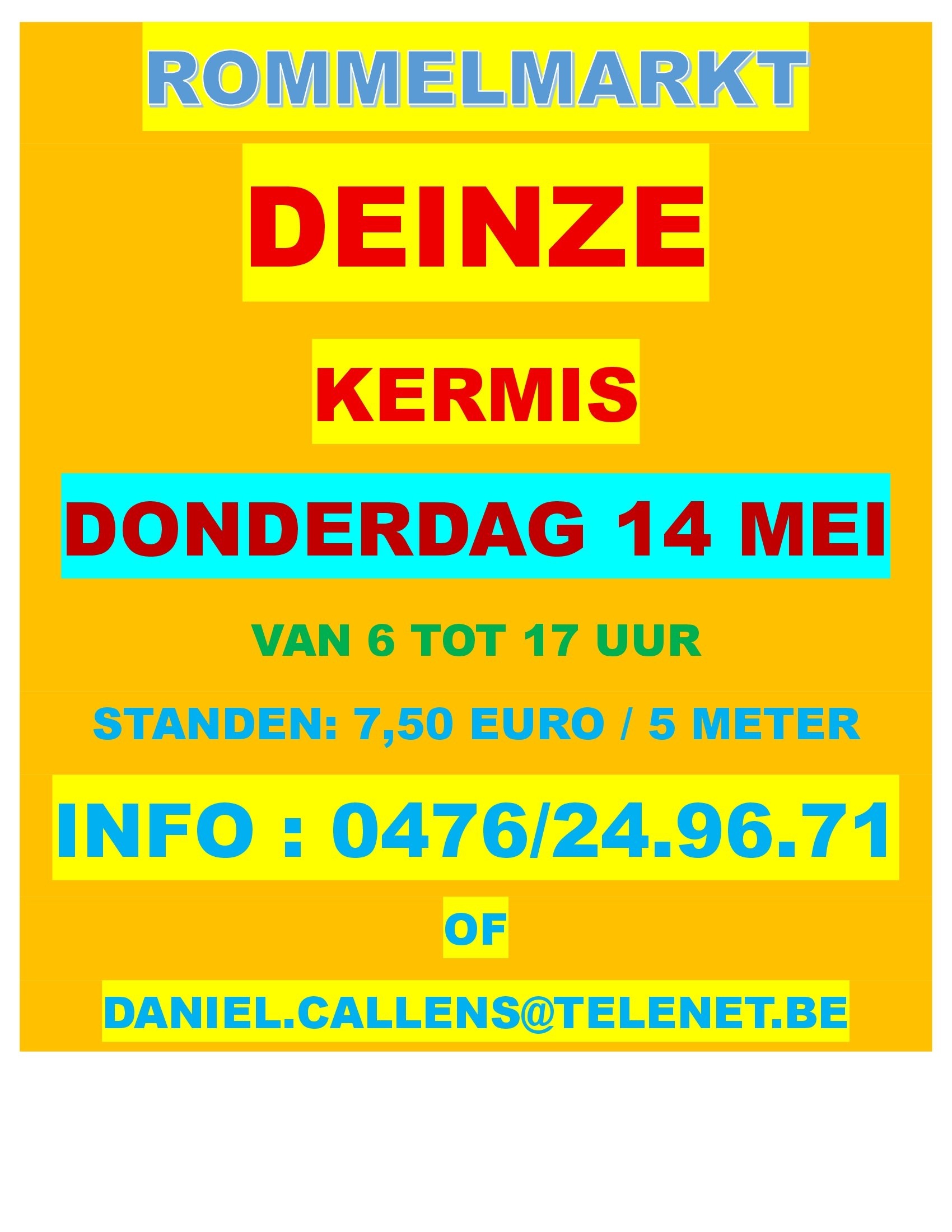 mooie rommelmarkt samen met de kermis te deinze
