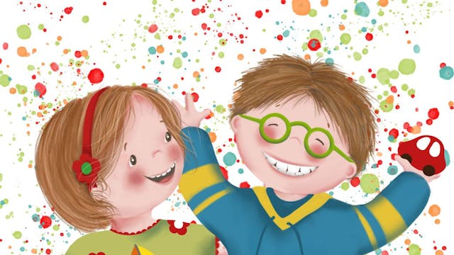 Cas en Kato van de tentoonstelling mondgezondheid