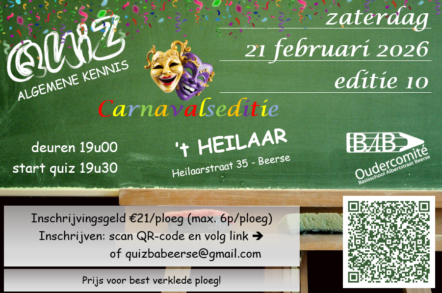 Algemene Kennis Quiz OC BAB - Carnavalseditie