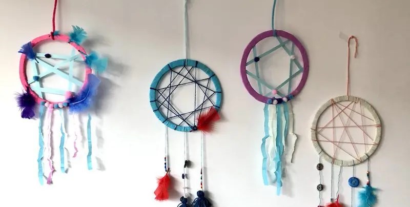 Zelf geknutselde dromenvangers.