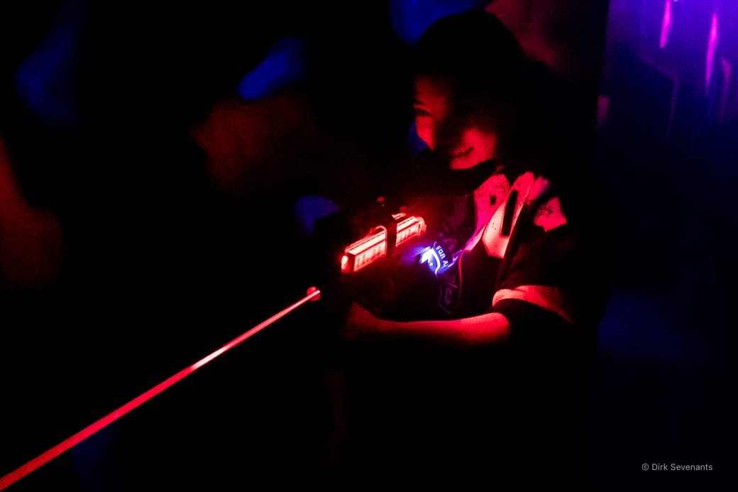 Lasershooten in labyrinth