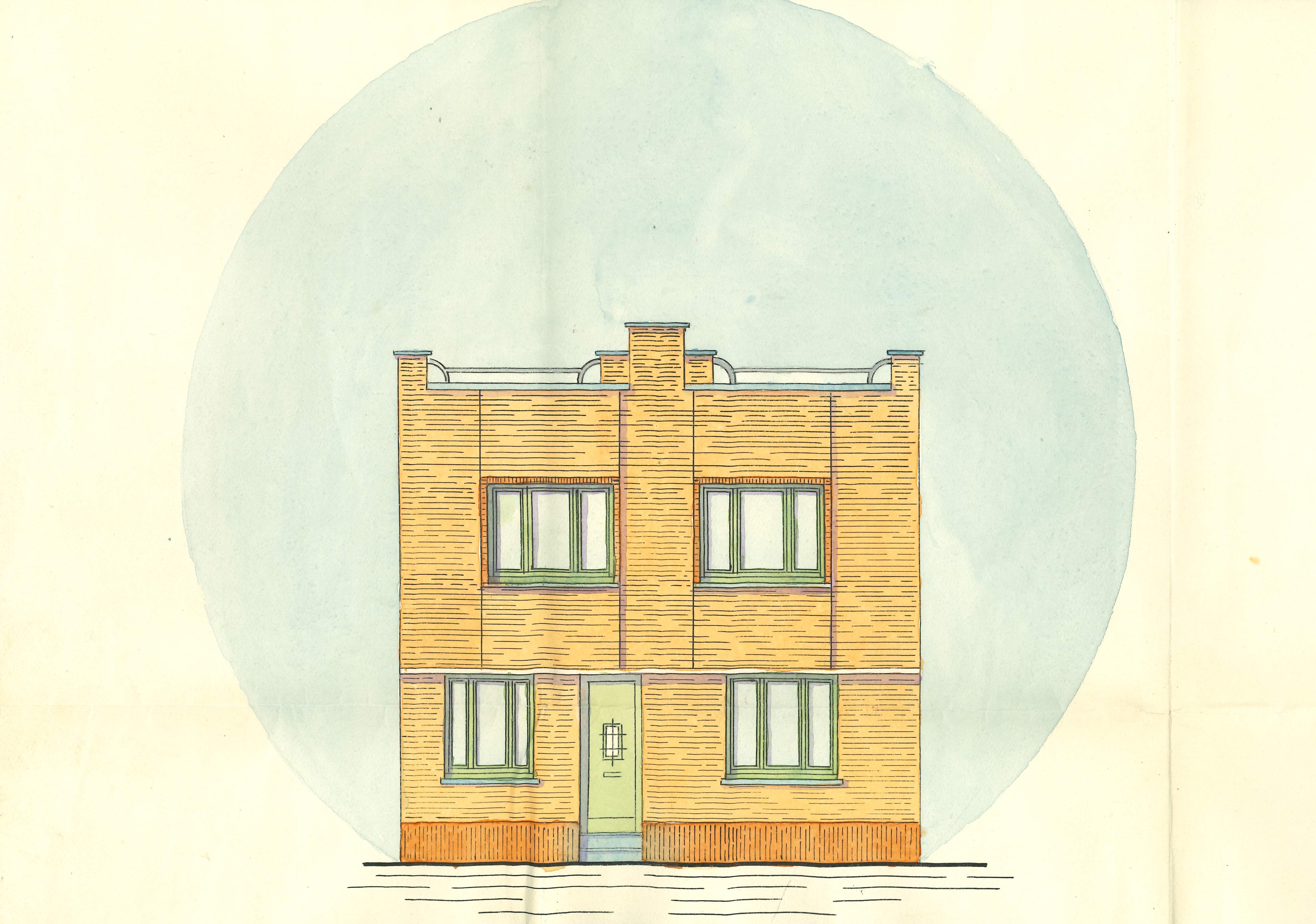 voorgeveltekening bouwplan